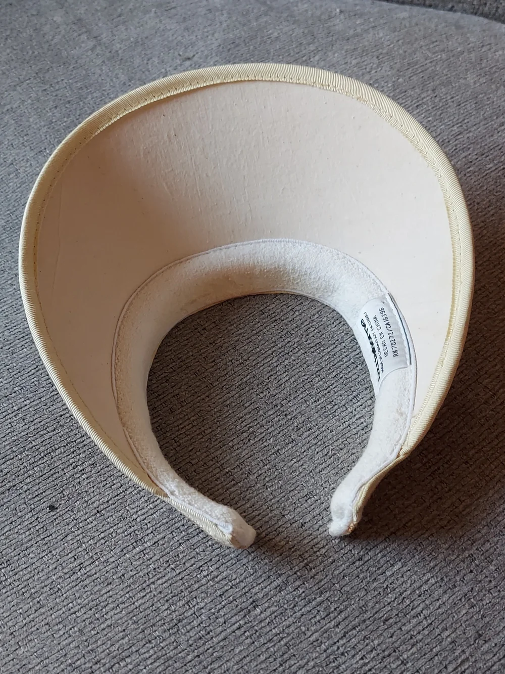 Liz Claiborne Straw Visor with Cream Trim